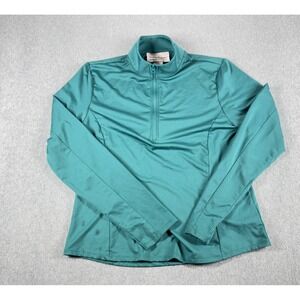 Tommy Bahama Racquet & Paddle Women's Large 1/4 Zip Green Long Sleeve Golf Solid